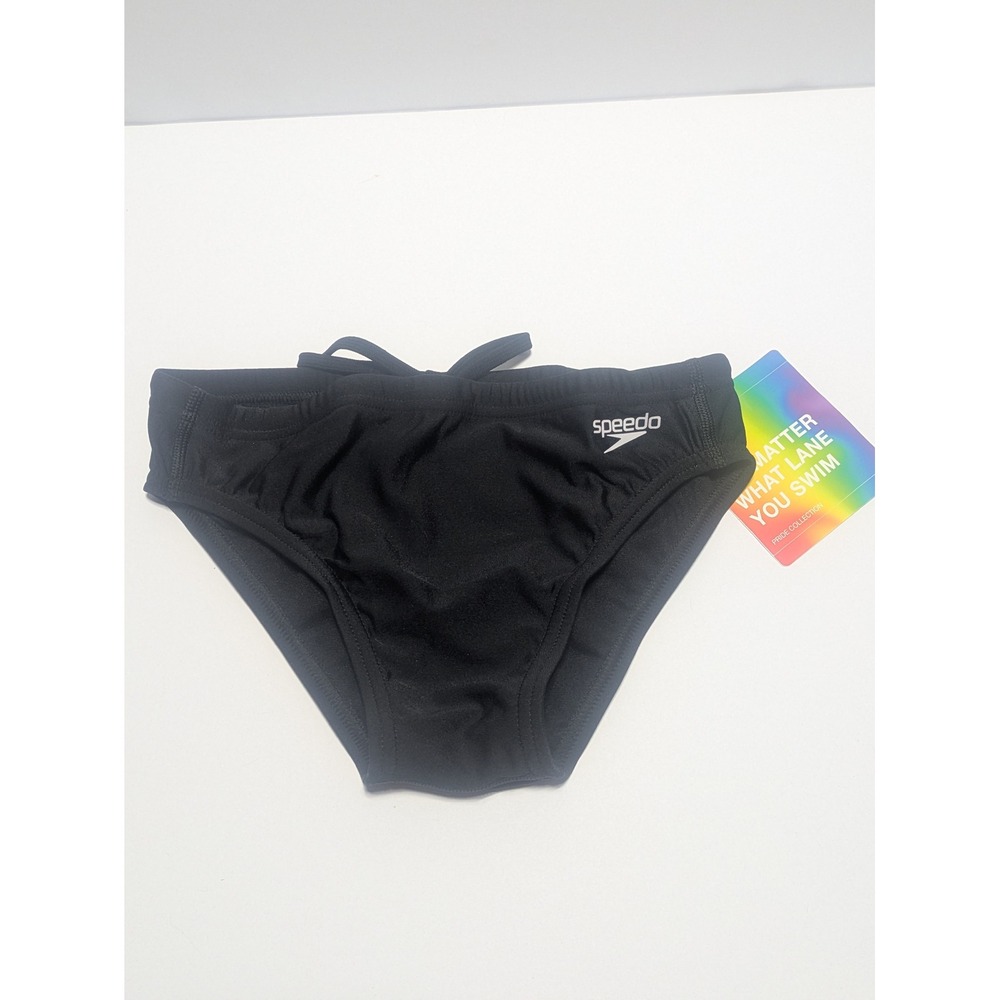 Speedo Mens Pride Collection Eco Endurance Swim Brief Anthracite Black Size 28
